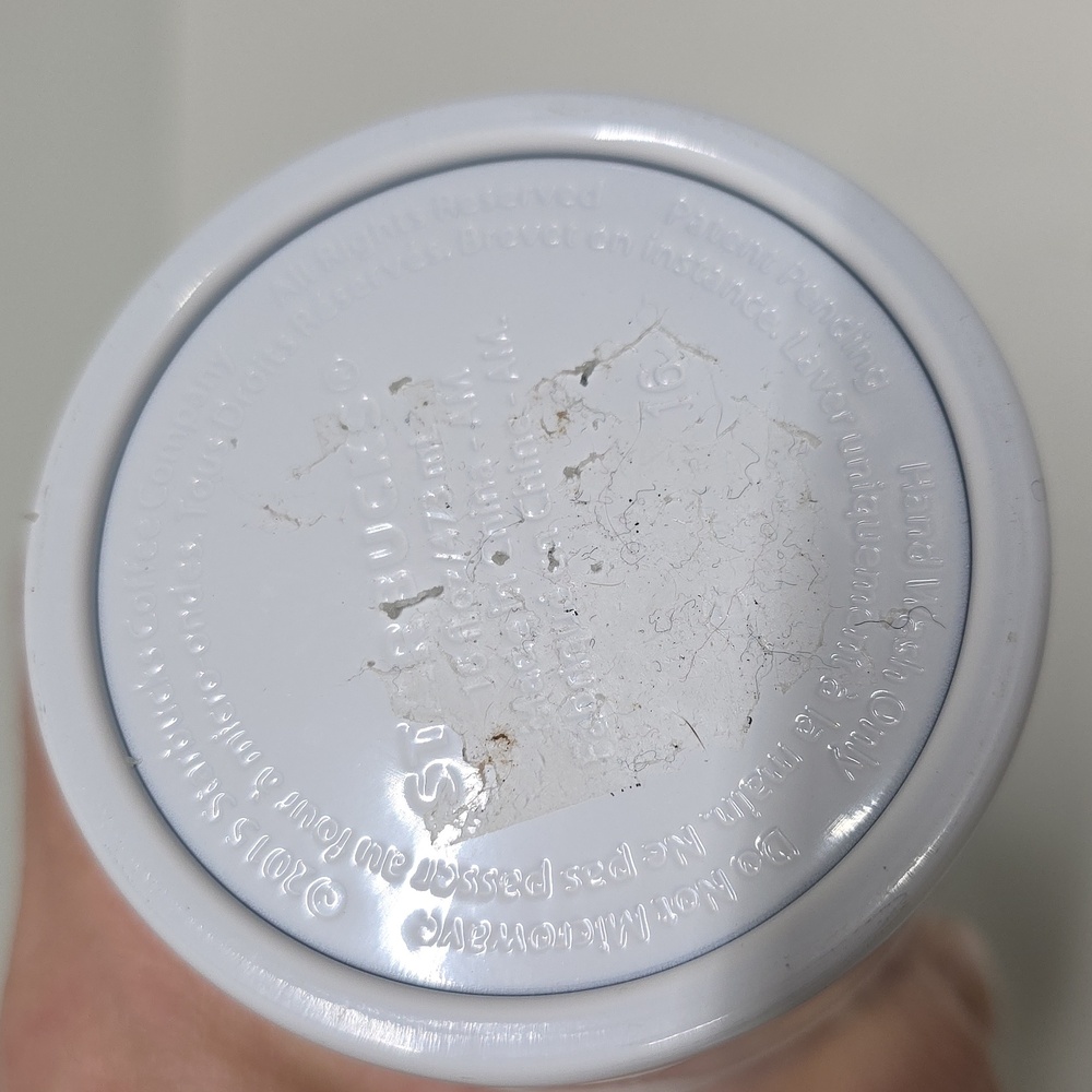 2015 Starbucks Embossed Troy Fair Isle Tumbler, White With Black Lid, 16 Oz - Picture 7 of 10